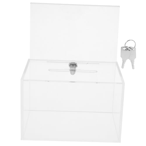 TEMPNAP Acryl Vorschlag Box Schloss Zeichen Wahlurne Für Schule Community Feedback