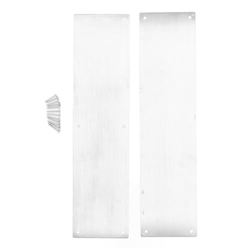 Stainless Steel Door Kick Plate 2PCS Decorative Protection for Interior and Exterior Doors