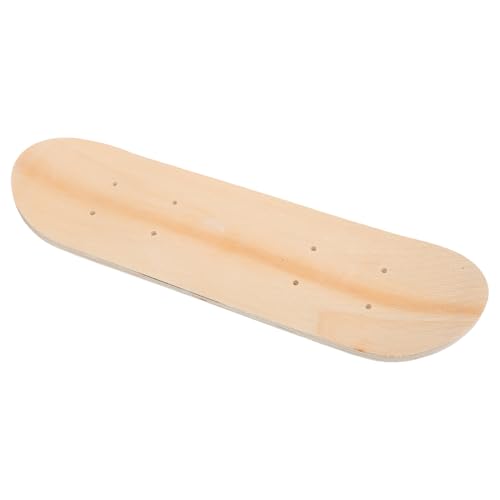 VANZACK Blanko-Skateboard-Deck: DIY Blanko-Holz-Graffiti-Skateboard Zum Bemalen Und Graffiti 17X5 Zoll Für Skateboard-Enthusiasten Beige