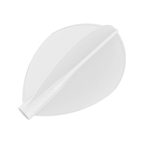 8 Flight Weiße Teardrop Shape Pro Dart Flights für Dartpfeile