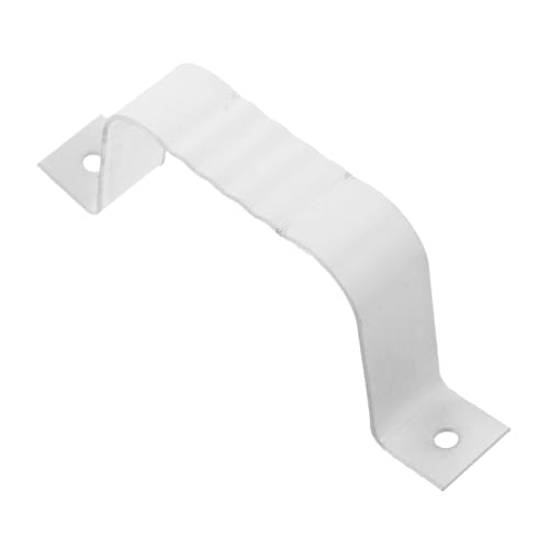 NUOBESTY Downsink Rohrklemme Klammern Dachrinnenhalterungen Clips Spritzschutz für Dachrinnen Fallrohrhalterung für Dachrinnen-Fallrohr Rinnenverbinder Aluminiumlegierung Weiß