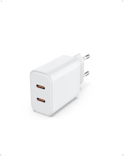 USB C Ladegerät, 40W Dual Schnellladegerät für iPhone 16 15 14 Pro Max 13 12 11 SE 8 7 6 5, Samsung, Handys,iPad,Kopfhörer Netzteil MagSafe netzstecker USB stecker PD3.0 Power Adapter iPhone Ladegerät