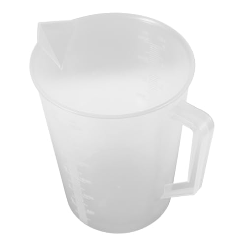 minkissy Messkrug Aus Kunststoff 3000 Ml Weite Öffnung Zum Einfachen Ausgießen Leicht Zu Reinigen Für Laborbecher Flüssigkeitsspender Für Die Küche