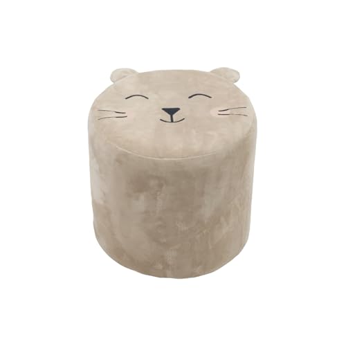 HTI-Living Kinderhocker Marcia Katze Beige Tierhocker Sitzhocker