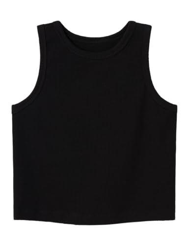 NAME IT Mädchen Nkfnakal Sl Crop Noos Tanktop, Schwarz, 134-140 EU