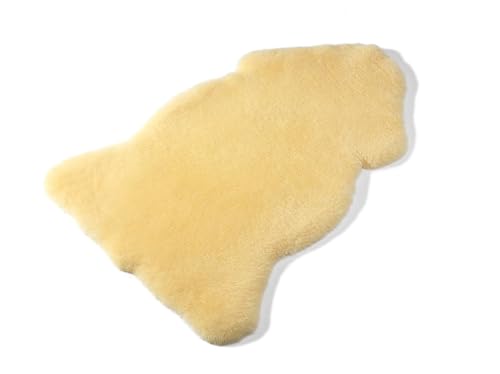Babyfell 90cm, Baby Lammfell von LANABEST. Echtes Merino. Premium Qualität: superweich, waschbar, schadstoffarm, chromfrei. Sehr gut für Kinderwagen, Buggy und Krabbel-Teppich