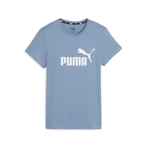 PUMA Damen Essentials Logo T-Shirt MZen Blue