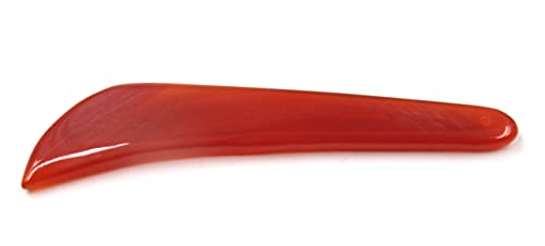 Chiloskit 11 cm natürlicher roter Achat Messer hochglanzpoliert Gold Silber Schmuck Hand Polieren Polierer (rot)