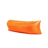 Surwin Wasserdichtes Aufblasbares Sofa,Tragbares Luft Sofa Aufblasbare, Air Lounger, Luftsofa Luftsack Für Outdoor, Strand, Reisen, Party, Camping Gadgets (200x70cm,Orange)