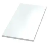 AUPROTEC Tischplatte 25mm Kristallweiß 900 mm x 400 mm Holzplatte melaminharzbeschichtet Spanplatte mit 2mm ABS Kante Auswahl: 90x40 cm