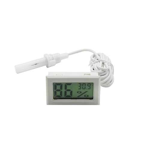 VIVIWI Digitales Hygrometer mit Sonde, geeignet für genaue Heimbüros, Gewächshäuser, Labors und Haustierzimmer