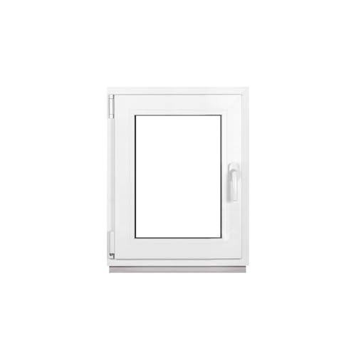 Framex Kellerfenster Fenster Kunststofffenster Weiß Breite x Höhe 60 x 70 cm (600 x 700 mm) 2fach (32 mm) Dreh Kipp DIN Links - Premium - Alle Größen