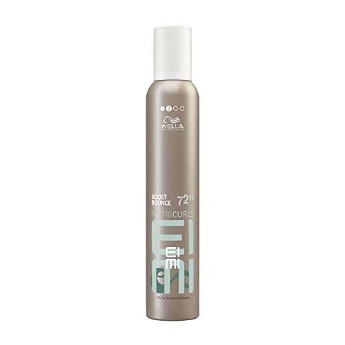 Wella EIMI Nutricurls Boost Bounce - Schaumfestiger für Glanz und Volumen bis zu 72h - definierender Haarschaum für das Styling von geschmeidigen Locken - 1 x 300 ml