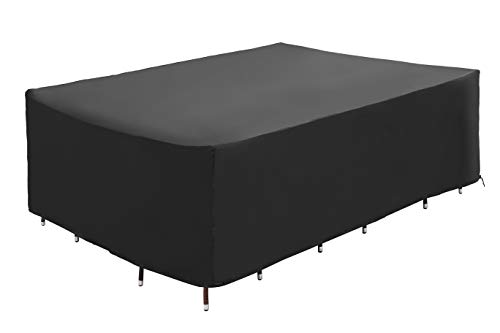 B.PRIME 250x200x80cm Schutzhülle für Garten-Tische und Möbel-Gruppen - Wasserdicht atmungsaktiv und UV-stabilisiert - Premium Abdeckhaube Abdeckung Abdeckplane aus 210D Polyester Oxford Gewebe