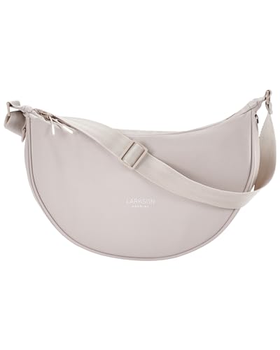 LARKSON Crossbody Bag Damen & Herren Beige - Solveig Medium - Umhängetasche im Halbmond Style - Halbrunde Schultertasche - Moon Bag Design - Wasserabweisend