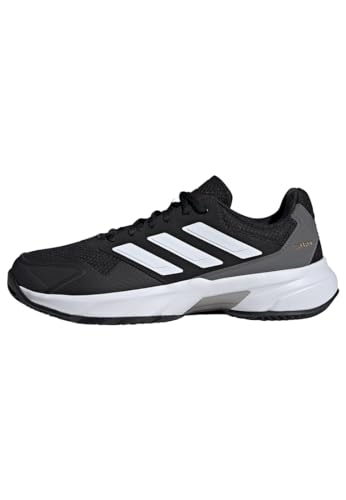 adidas Herren CourtJam Control 3 Clay Tennis Shoes Tennisschuhe, Core Black/Cloud White/Grey Four, 44 EU