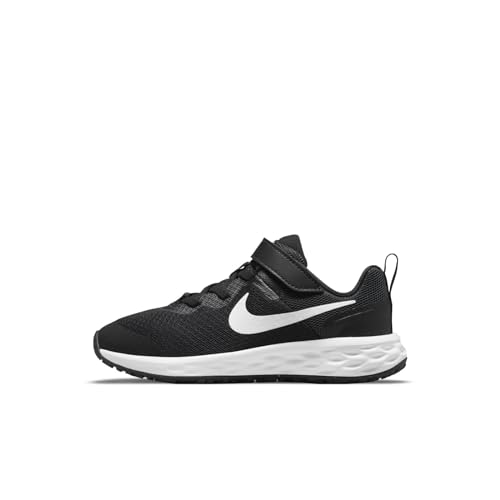 Nike Revolution 6 Kinder Sneaker, Black/White-Dark Smoke Grey, 25 EU