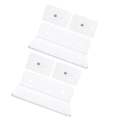 HOLIDYOYO 2 Stück Acryl Aufbewahrungsregal Zum Aufhängen Von Vinyl Displays Monitoren Makramee Transparenten Wandlampen Abnehmbaren Stallräumen Einzelhandelsaufklebern Drahthaken