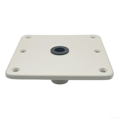 Jotekonoby Boots-Sitzbasis aus Aluminium, 17,8 x 17,8 cm, mit 1,9 cm Stangenverbinder, Unterstützung für die meisten Boote, 6 Schraubenlöcher für sichere Montage, Beige