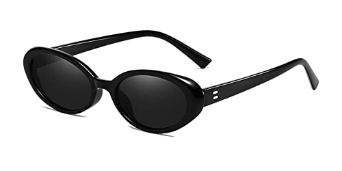 LHSDMOAT Trendige ovale Sonnenbrille für Damen, Vintage-Cat-Eye-Sonnenbrille, modische UV400 Schutz Katzenaugen Sonnenbrille für Einkaufsfotos