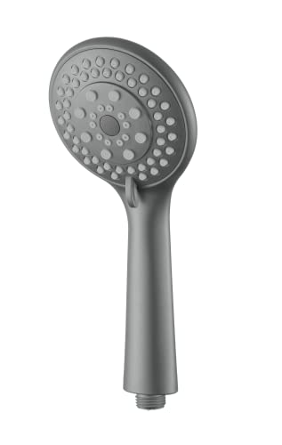 INEX Europa AL 88088 GRY Großer Duschkopf Antikalk-Brausekopf mit 5 Strahlmodi (Grau)