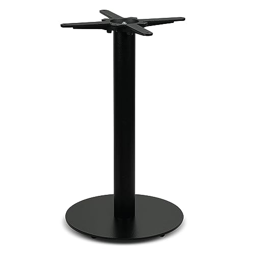 Dublino Tischgestell Tischbein schwarz | Premium | PJ7085 | Metall | Esstisch | Höhe 73 cm | 13 kg | Bodenplatte Ø 43 cm | max. Tischplattengröße 50x50 / Ø 80 cm