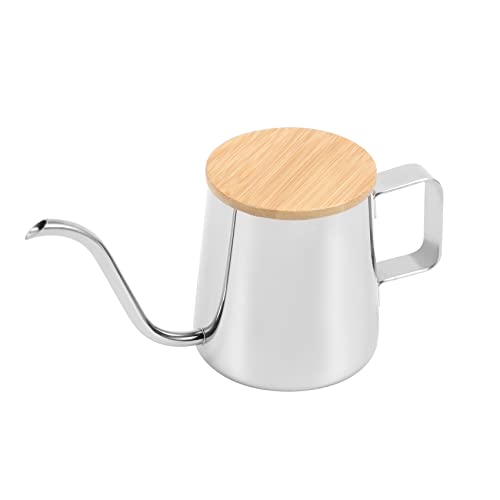 PRATYAHARA 350 Ml Lange Schmale Auslauf Kaffee Gooseneck Wasser Kocher Edelstahl Hand Tropf Wasser Kocher Gießen Über Kaffee und Tee mit Abdeckung
