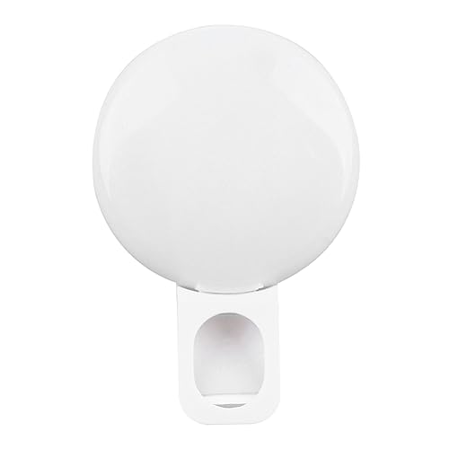 Telefon Fülllicht Ringlichtkamera Selfie Smartphone-Halter wiederaufladbare Bilderleuchte Kippen Lampe Portable Light Makeup Light klemmlamp USB-Zusatzlicht ergänzendes Licht Weiß HOMSFOU