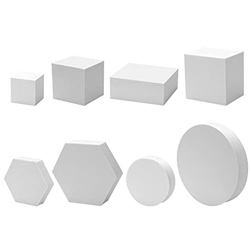 Fotografie-Hintergrund-Requisiten, 8-teiliges geometrisches Würfel-Foto-Requisiten-Set für Studioaufnahmen Posierhintergrund geometrischer Würfel Schaumstoff Stereo-Geometrie Schieß-Requisiten-Set