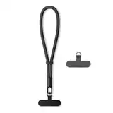 AOKSUNOVA Handykette Kurz Universal Handyband Kurz Handy Handschlaufe Einstellbares Handyband Schwarz