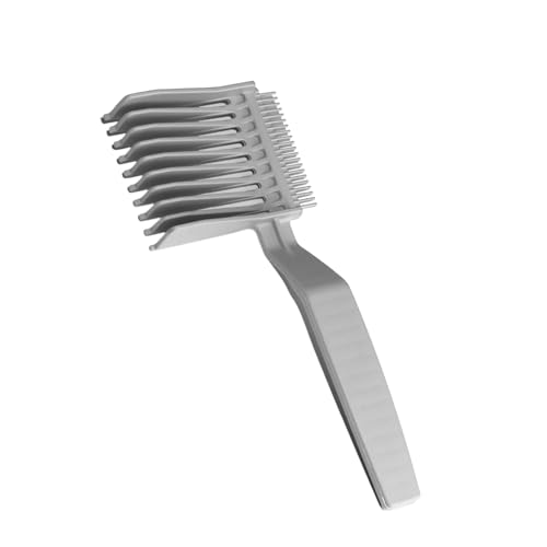 AIBAOBAO Fade Comb Hair Blending Tool, Haarschneidekamm Friseur Kamm, hitzebeständiger FlatTop-Kamm, Männer Gebogenes Silikon Haarschnittband Haare Schneiden übergang Haarschneidemaschine