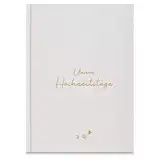 LEAF & GOLD® Hochzeitstag Tagebuch I Hochzeitsgeschenk I Buch zur Hochzeit I Geschenk für die Ehe I Hochzeitstag Geschenke I Valentinstag