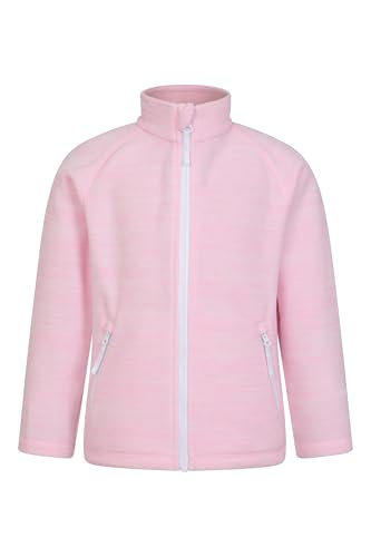 Mountain Warehouse Snowdonia Kinder-Hoodie - leichte Mädchenjacke aus Microfleece, schnell trocknend, Antipilling-Kapuzenpullover Für Jungen, Winter Hellrosa Kinder 128 DE (7-8 Jahre)