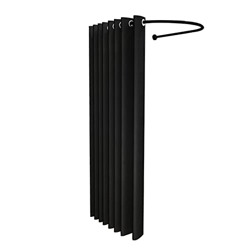 Umkleidekabine, Schwarz Vorhang Einfach Umkleideraum, 100X95CM umkleidekabine mit U-förmige Schiene für Bekleidungsgeschäft Einkaufszentrum Büro, 3 Farben