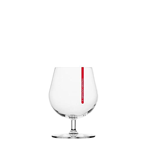 ARNSTADT KRISTALL Cognac Glas Redstripe clear (13,5 cm) - Kristallglas mundgeblasen · handgeschliffen · Handmade in Germany