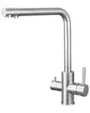 Sofetiy 3 Wege Wasserhahn Küche, Küchenarmatur Mit 2 Hebel, Mischbatterie Küche Mit Heißem Und Kaltem Wasser Und Gereinigtes Wasser, Spültischarmatur 360° Drehbar, Gebürsteter Edelstahl