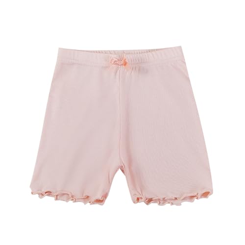 UIFLQXX Unterkleid-Shorts für Mädchen, Sommer, rutschfest, Kinder-Leggings, Dreiviertelhose, Schmetterlings-Holzohren, Baby-Shorts, Mädchen, Freizeitkleidung, Jogging-Shorts für Mädchen, rose, 11-12