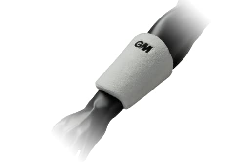Gunn & Moore GM Cricket | Schützender Handgelenkschutz | Harte Außenschale mit hochdichtem, sockenabsorbierendem Schaumstoff | vorgebogene Form für Komfort | weiches Frottee-Schweißband | Weiß |