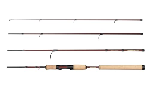 Abu Garcia Tormentor2 Reise-Spinnrute, leichte Angelrute mit 24T Carbon Blank, Korkgriff, kompaktes Design für Reisende Angler, Süß- und Salzwasser Raubfische, 1.83m 4-12g