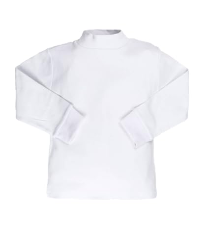 Ellepi Jungen Kinder Maedchen Langarmshirt mädchen Pullover Shirt Rollkragen Rollkragenpullover Weiss schwarz Langarm Tshirt Rolli Longsleeve Pulli unterhemd Rollkragenshirt Junge