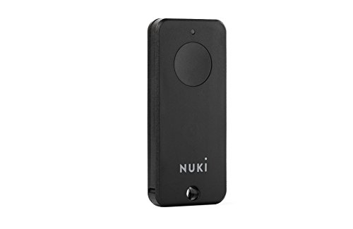 Nuki Fob, elektrischer Türöffner, Sperren auf Knopfdruck, Erweiterung für Nuki Smart Lock, elektronisches, automatischer, Bluetooth Schlüsselanhänger, Nuki Smart Home, Schwarz