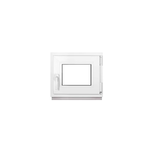 Framex Kellerfenster Kleines Fenster Weiß Breite x Höhe 45 x 40 cm (450 x 400 mm) 2fach (32 mm) Dreh Kipp DIN Rechts - Premium - Alle Größen