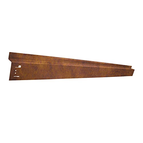 HN Kernstützen Metallwaren Cortenrasenkante mit Radlauf 120 x 9,5 cm Beeteinfassung Beetumrandung, Farbe :Corten/Rost, Verlegelänge :15er Set 17.00 m