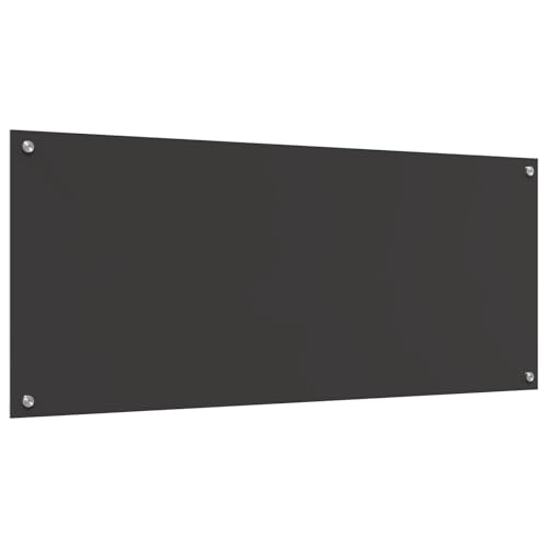 vidaXL Küchenrückwand Dunkelgrau Gehärtetes Glas 120 x 50 cm Robust