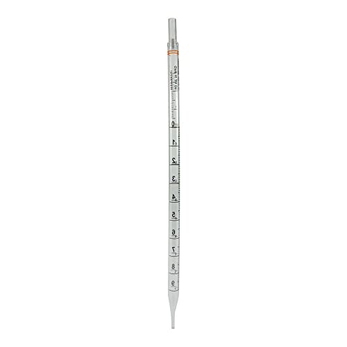 Moonlab Polystyrol Serologische Pipetten, Einzeln Steril Verpackt, Transparent, 10 ml Kapazität, 320mm Länge, 200 Stück