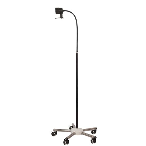 CMYAOYC 7W Medizinische Untersuchungslampe, LED-OP-Leuchte, Mobile Chirurgische Medizinische Untersuchungsleuchte für Gynäkologische Ambulante Stomatologie(Color:Negro,Size:Stainless steel base)