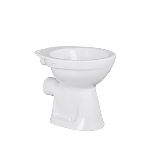 Stand WC Toilette Abgang Waagerecht Wand Tiefspüler Weiß Stehend NEU