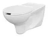 WC ETIUDA Behinderten Wand WC SPÜLRANDLOS verlängert 73cm weiss NEU wandhängend + WC Sitz mit Hygiene Ausschnitt