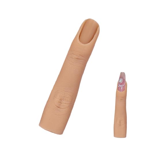 Nagel-Fingerübung, weiches Silikon, Maniküre-Übungsfinger, Nagelübungsfinger Hand mit flexiblen Gelenken, Maniküre-Zubehör für Nagelübungen