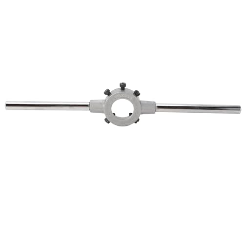 Rundstaberschreich einstellbarer Stempelhandle Legierung Stahl Handmiederhalter für Gewindeverarbeitung 30x11m mm professionelles Werkzeug für Mechaniker und DIY -Enthusiasten